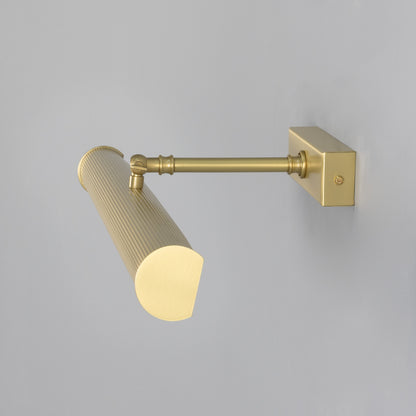 Cambridge Adjustable Reeded Brass Picture Light IP20
