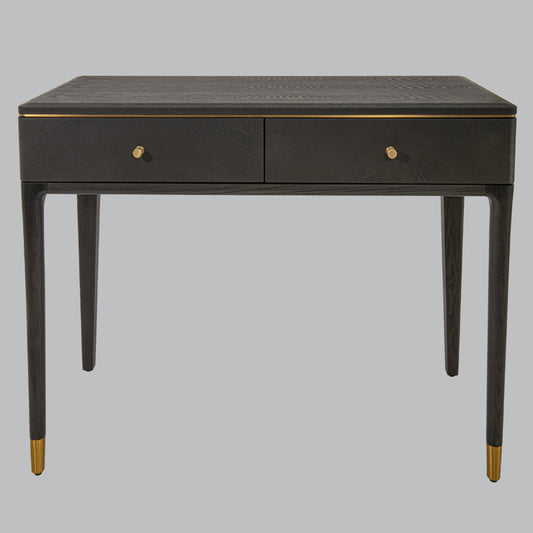 Coiffeuse Marlow gris foncé à 2 tiroirs