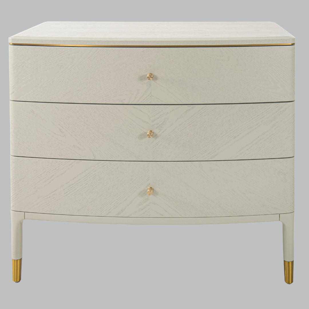 Commode Marlow blanc cassé - 3 tiroirs