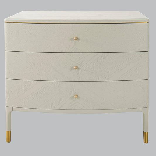 Commode Marlow blanc cassé - 3 tiroirs
