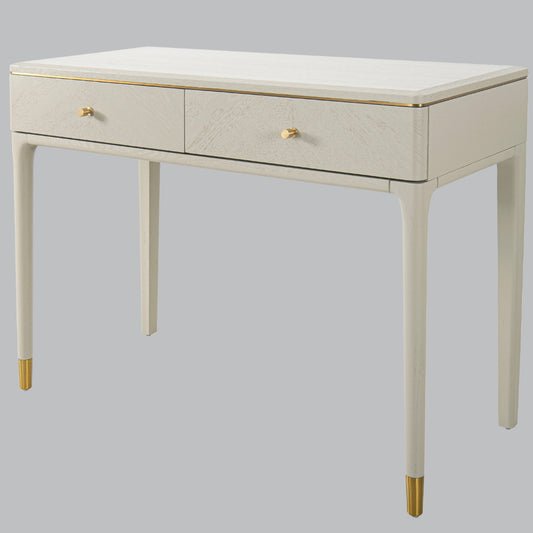 Coiffeuse Marlow blanc cassé à 2 tiroirs