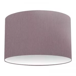 Abat-jour cylindrique en coton gris mauve
