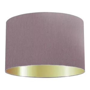 Abat-jour cylindrique en coton gris mauve