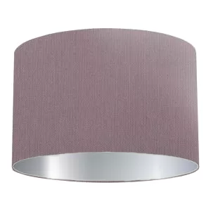 Abat-jour cylindrique en coton gris mauve