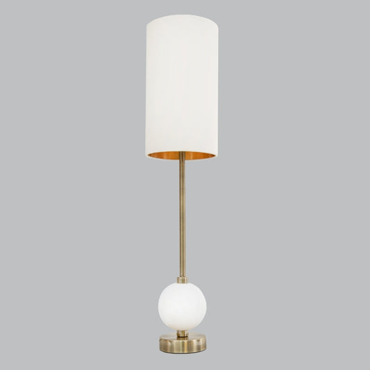 Lampe de table Mistral en laiton antique et marbre