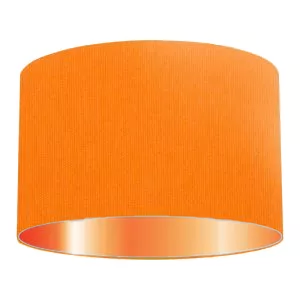 Orange Cotton Drum Lampshade