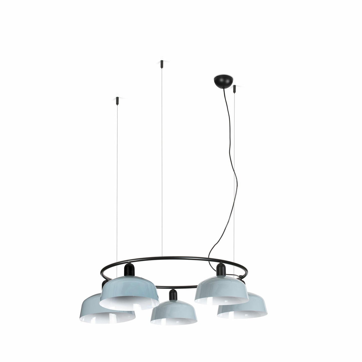 Faro Barcelona 5 Light Circular pendant in Bluish Grey