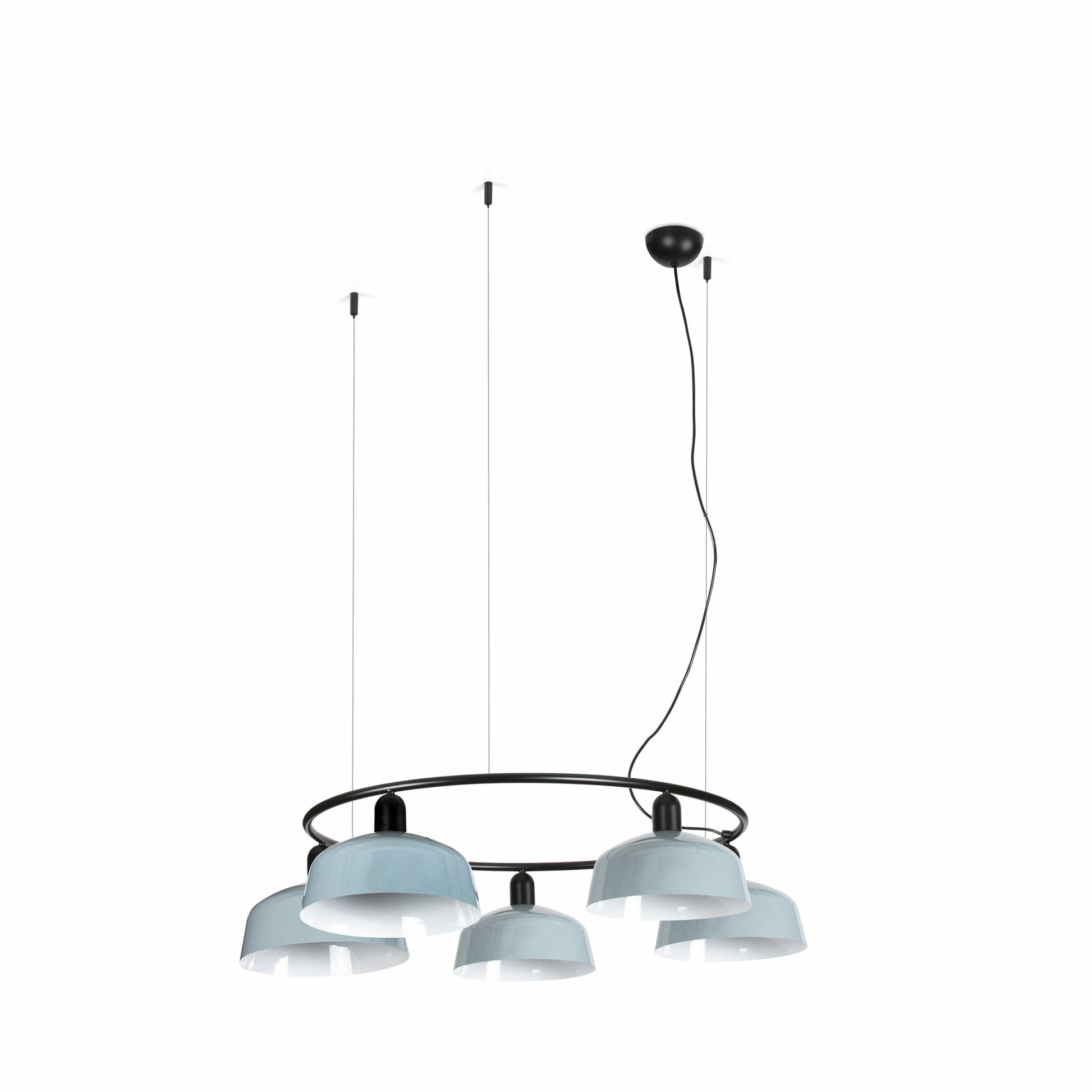 Faro Barcelona 5 Light Circular pendant in Bluish Grey