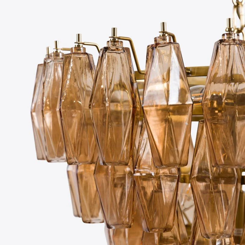 Lustre en verre à plusieurs niveaux Asti
