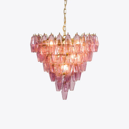 Lustre en verre à plusieurs niveaux Asti