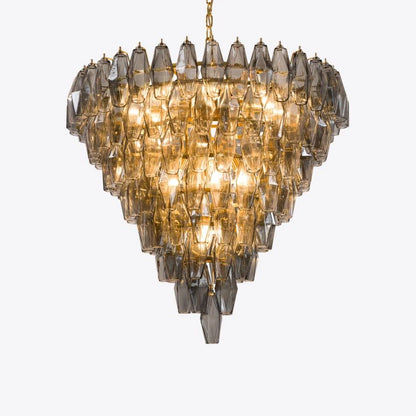 Lustre en verre à plusieurs niveaux Asti