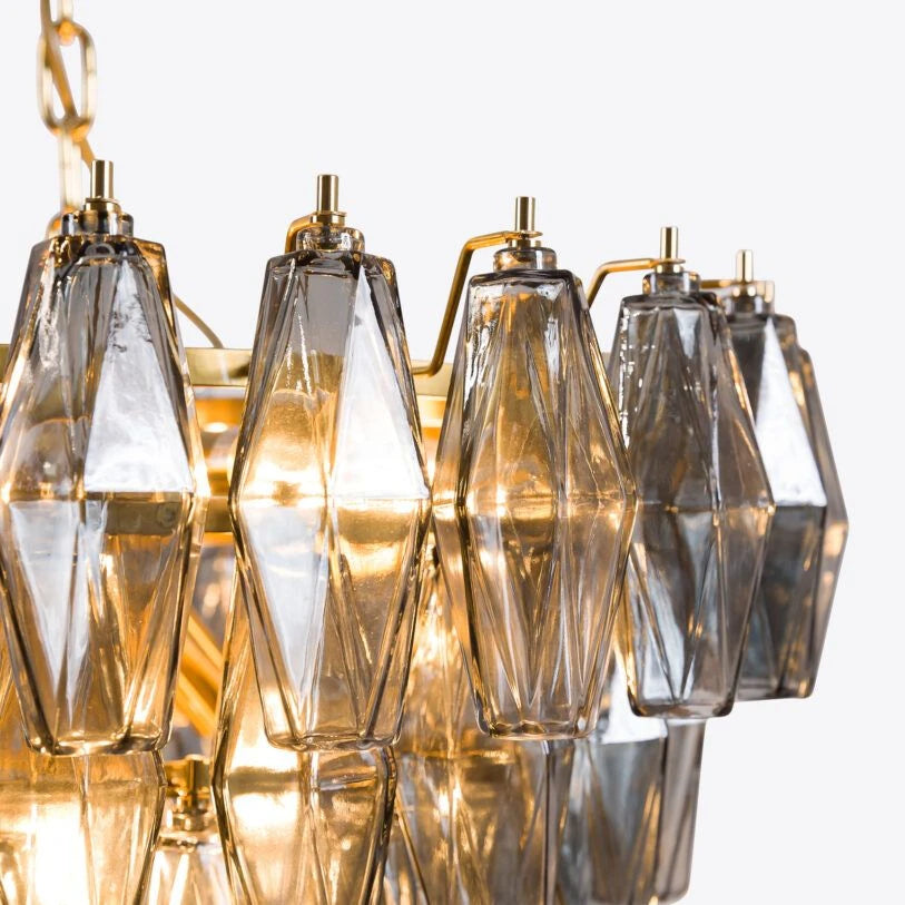 Lustre en verre à plusieurs niveaux Asti