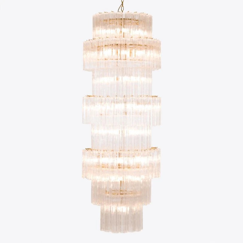 Lustre Manhattan en verre transparent