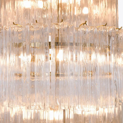 Lustre Manhattan en verre transparent