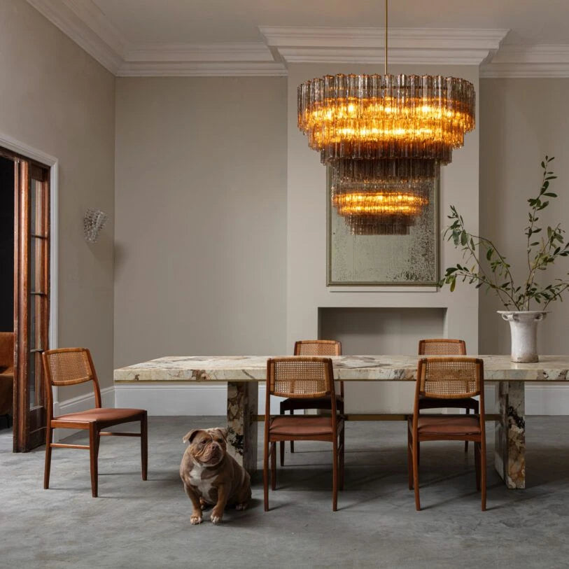 Treviso Dining Fluted Glass Chandelier