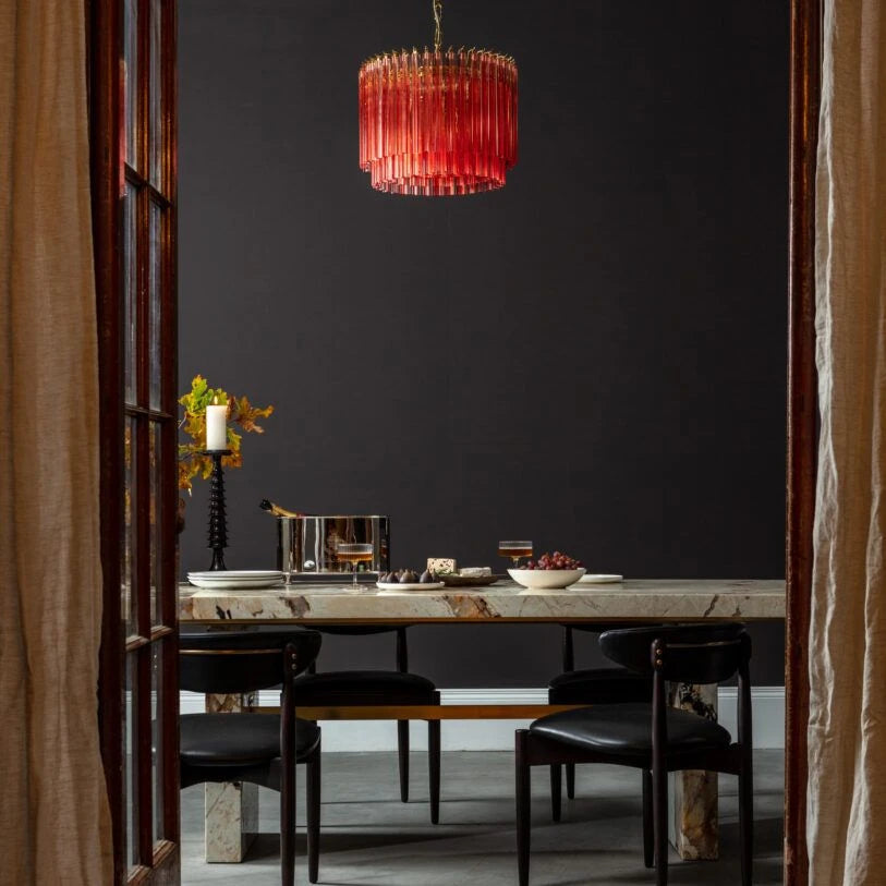 Lustre tambour en verre Amaro Piccolo