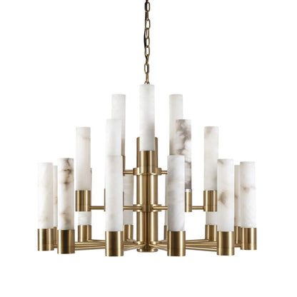 Lustre à trois niveaux Orion en albâtre