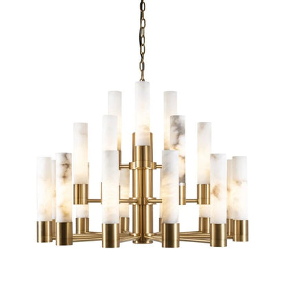 Lustre à trois niveaux Orion en albâtre