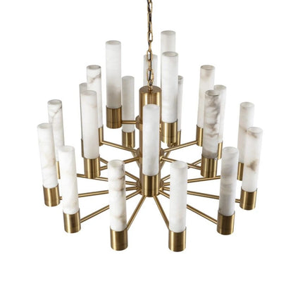 Lustre à trois niveaux Orion en albâtre