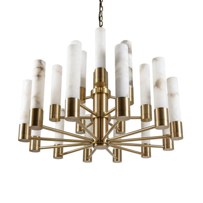 Lustre à trois niveaux Orion en albâtre