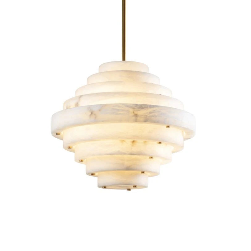 Lustre en albâtre de Neptune