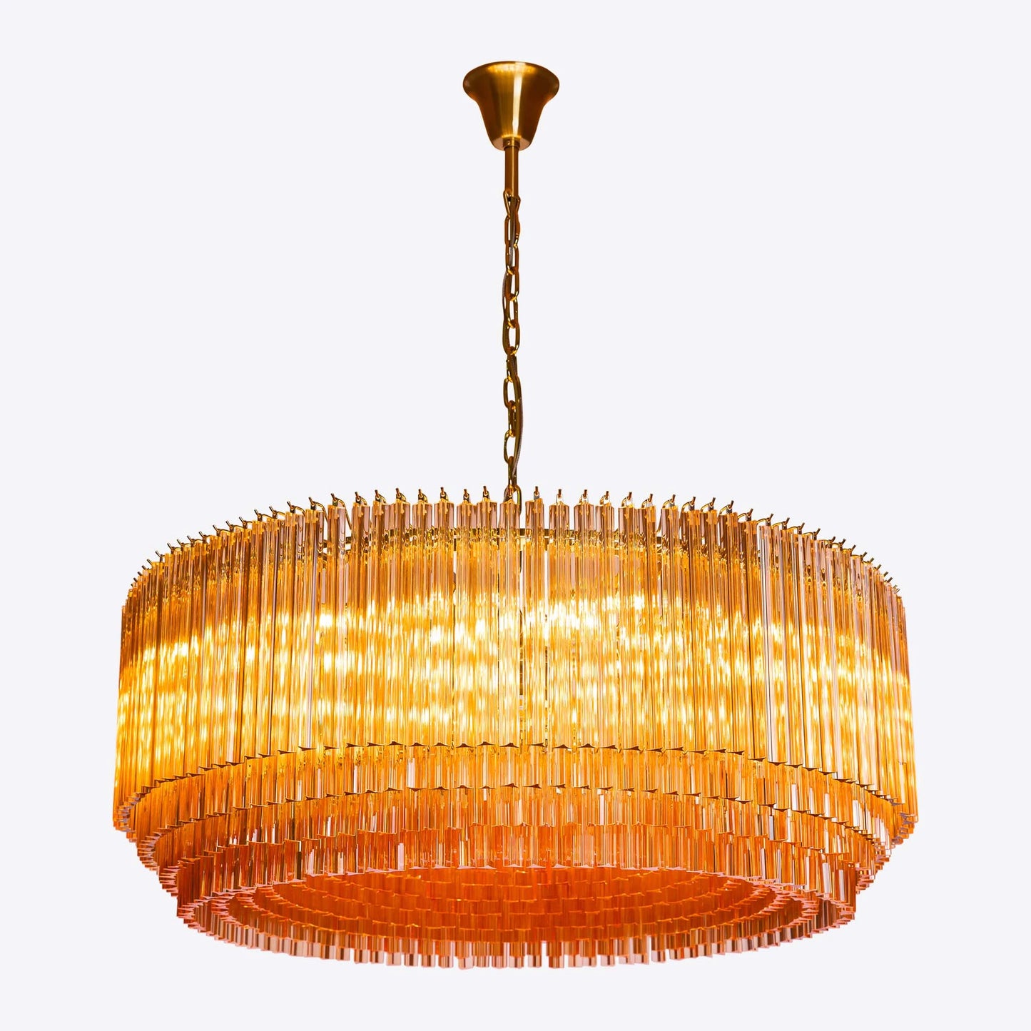 Lustre tambour en verre Amaro Piccolo
