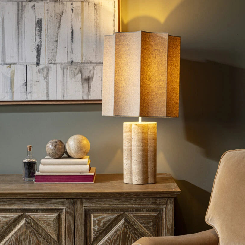 Basque Table Lamp with Fabric Shade