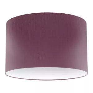 Abat-jour tambour en soie prune