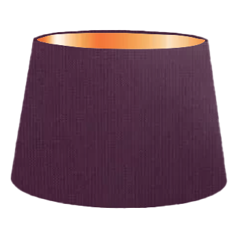 Abat-jour cylindrique français en coton violet