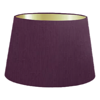 Abat-jour cylindrique français en coton violet
