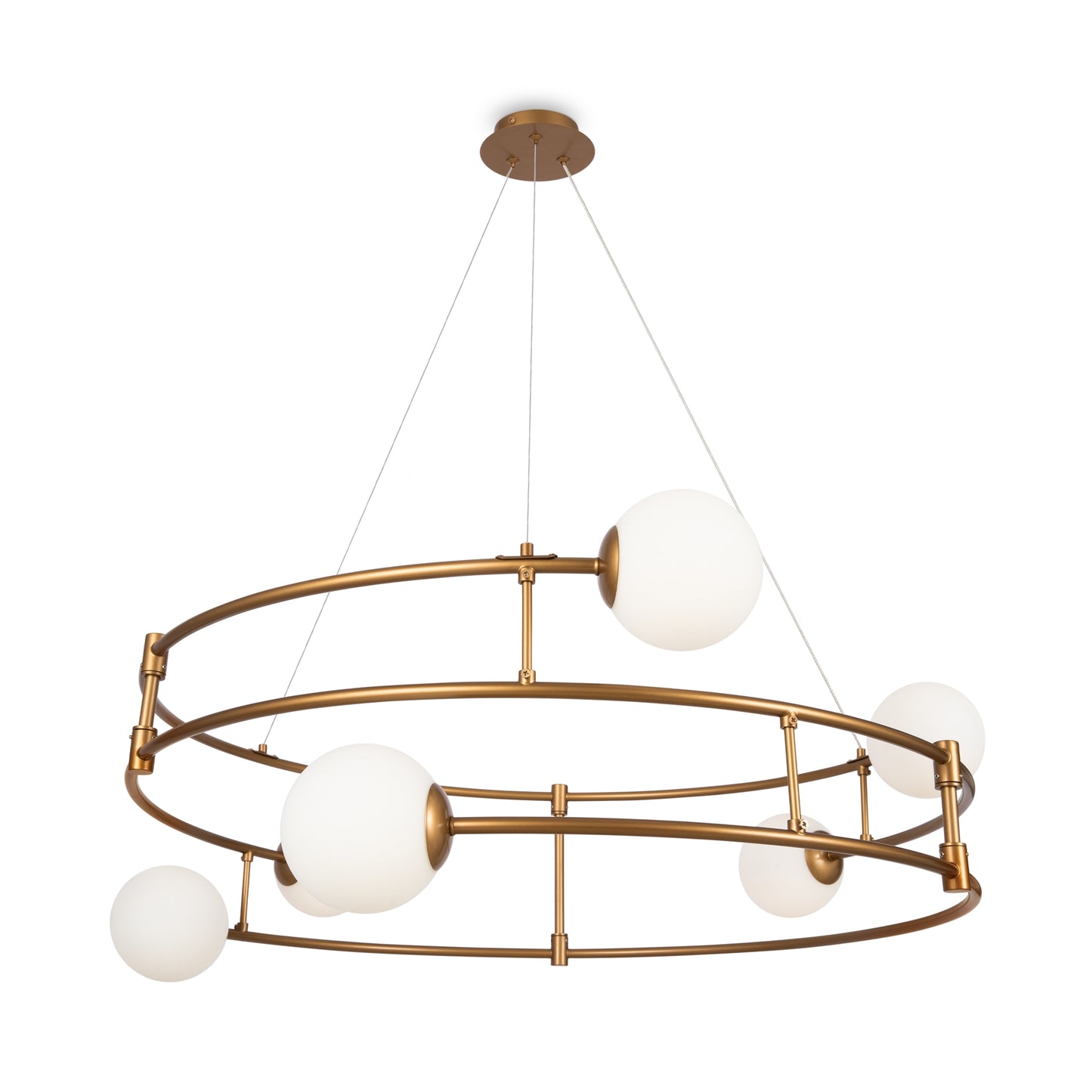 Pendentif rond en verre avec globe d'équilibre