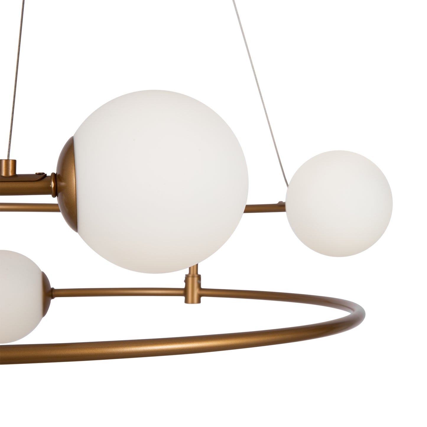 Pendentif rond en verre avec globe d'équilibre