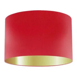 Abat-jour tambour en soie rubis