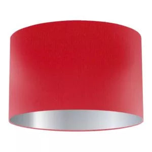 Abat-jour tambour en soie rubis