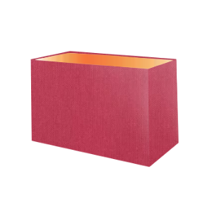 Abat-jour rectangulaire en coton framboise