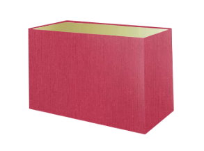 Abat-jour rectangulaire en coton framboise