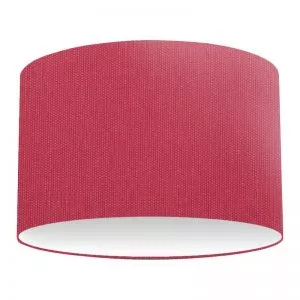 Abat-jour tambour en coton framboise