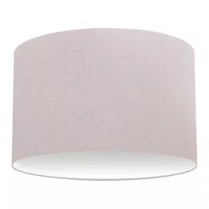 Abat-jour cylindrique en coton rose