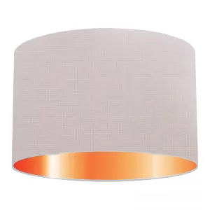Abat-jour cylindrique en coton rose