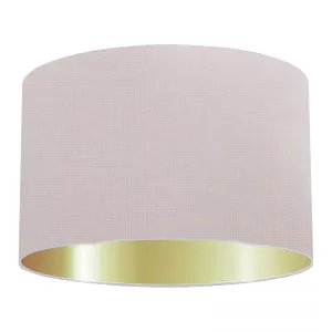 Abat-jour cylindrique en coton rose