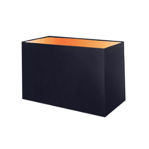 Abat-jour rectangulaire en coton bleu royal