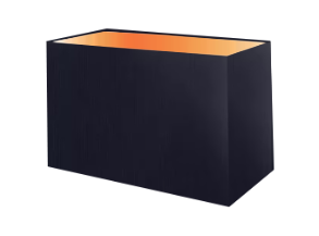 Abat-jour rectangulaire en coton bleu royal
