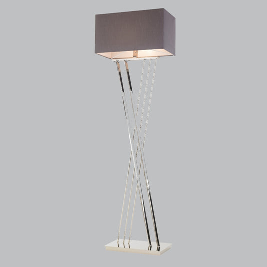 Lampadaire Suki en nickel poli