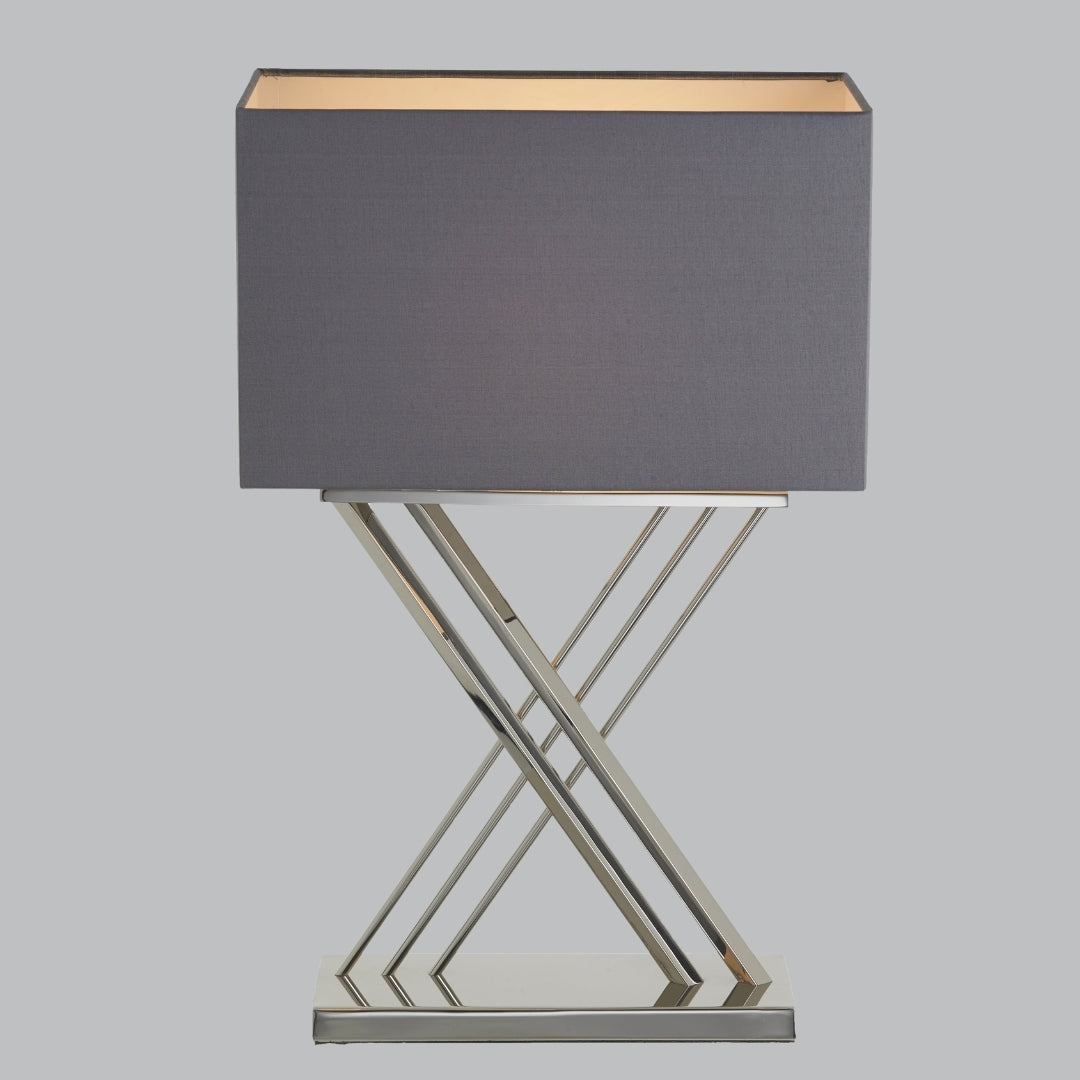 Lampe de table Suki en nickel poli
