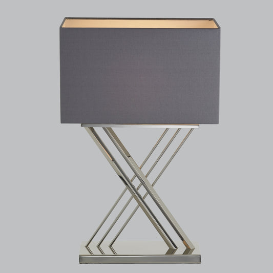 Lampe de table Suki en nickel poli
