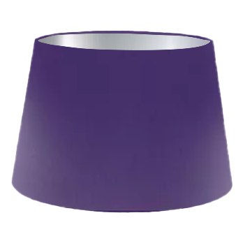 Abat-jour cylindrique français en soie violette