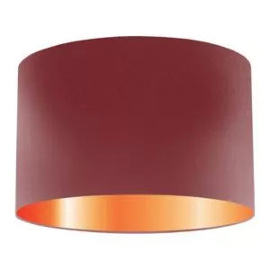 Abat-jour tambour en soie couleur vin