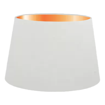 Abat-jour cylindrique français en coton blanc