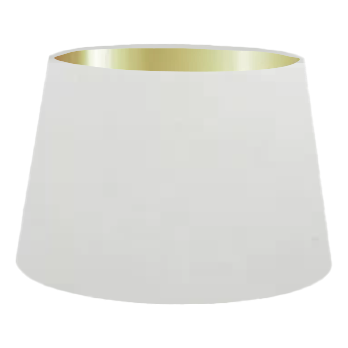 Abat-jour cylindrique français en coton blanc