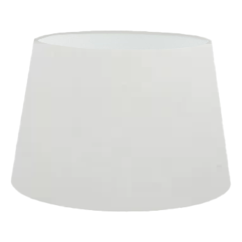 Abat-jour cylindrique français en coton blanc